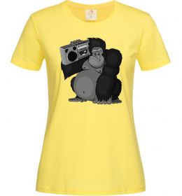 Жіноча футболка Горила з магнітофоном