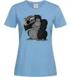 Женская футболка Горила з магнітофоном Голубой Женская футболка Горила з магнітофоном Голубой фото