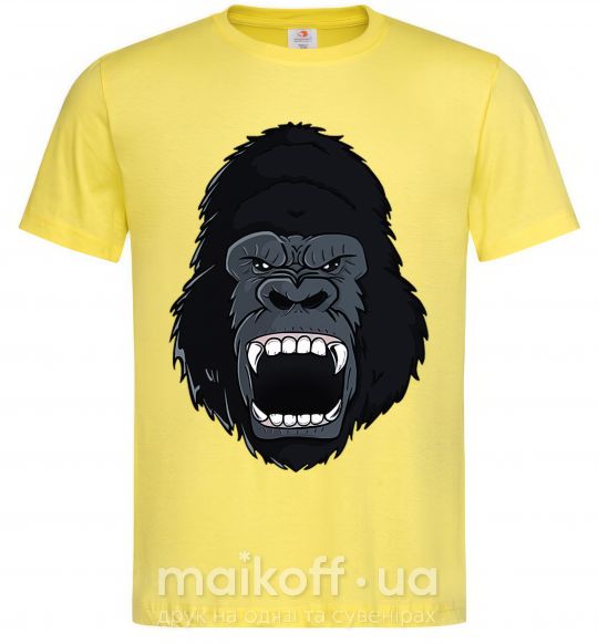 Мужская футболка Кричащая горилла Лимонный фото