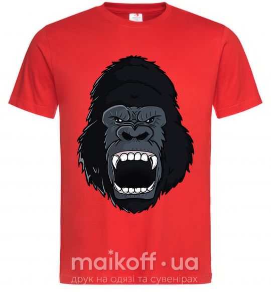 Мужская футболка Кричащая горилла Красный фото