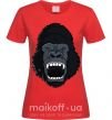 Жіноча футболка Кричащая горилла Червоний фото