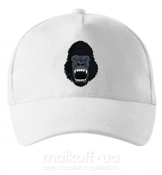 Кепка Кричащая горилла Білий фото
