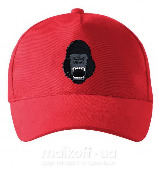 Кепка Кричащая горилла Красный фото