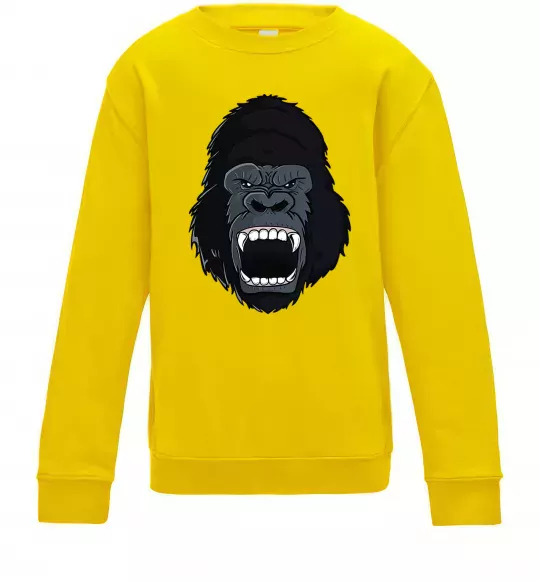 Детский Свитшот Горила кричить Солнечно желтый фото