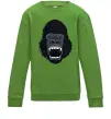 Детский Свитшот Горила кричить Лаймовый Детский Свитшот Горила кричить Лаймовый фото