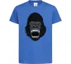 Детская футболка Горила кричить Ярко-синий фото