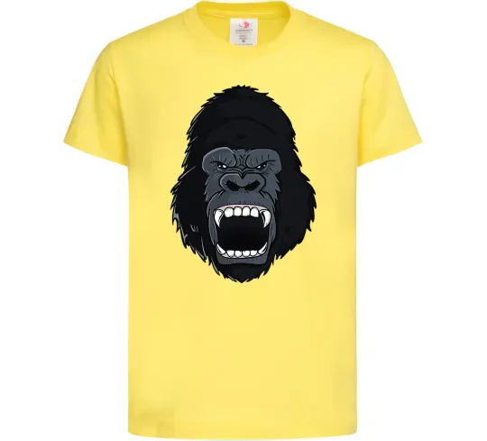 Детская футболка Горила кричить Лимонный фото