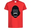 Детская футболка Горила кричить Красный фото