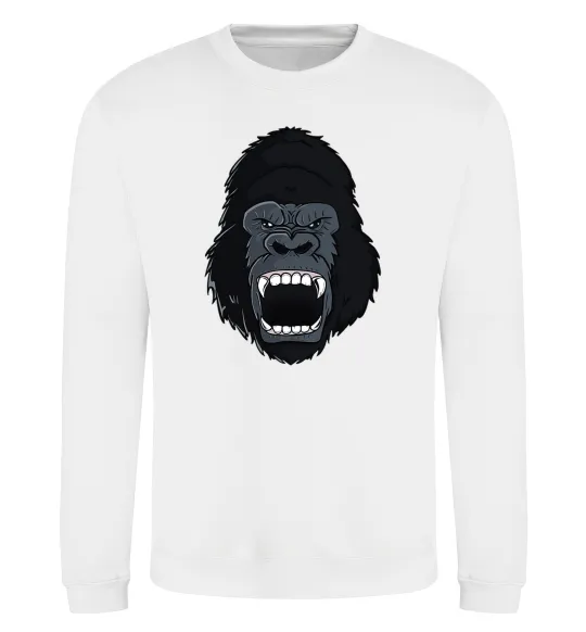 Свитшот Горила кричить Белый фото
