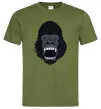 Мужская футболка Горила кричить Оливковый Мужская футболка Горила кричить Оливковый фото