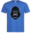 Мужская футболка Горила кричить Ярко-синий Мужская футболка Горила кричить Ярко-синий фото