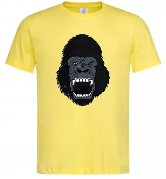 Мужская футболка Горила кричить Лимонный фото