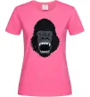 Женская футболка Горила кричить Ярко-розовый фото
