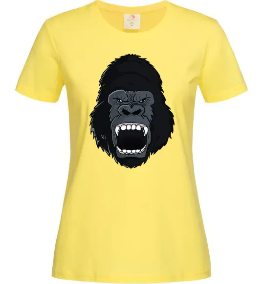 Женская футболка Горила кричить Лимонный фото