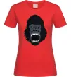Женская футболка Горила кричить Красный фото