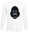 Лонгслив Горила кричить Белый фото