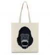 Эко-сумка Кричащая горилла Бежевый фото