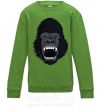 Детский Свитшот Кричащая горилла Лаймовый фото