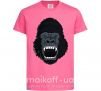 Детская футболка Кричащая горилла Ярко-розовый фото