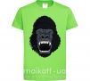 Детская футболка Кричащая горилла Лаймовый фото