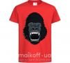 Детская футболка Кричащая горилла Красный фото