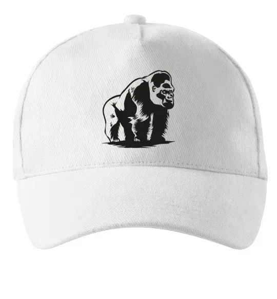 Кепка Горила сидить Білий фото