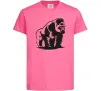 Детская футболка Горила сидить Ярко-розовый Детская футболка Горила сидить Ярко-розовый фото
