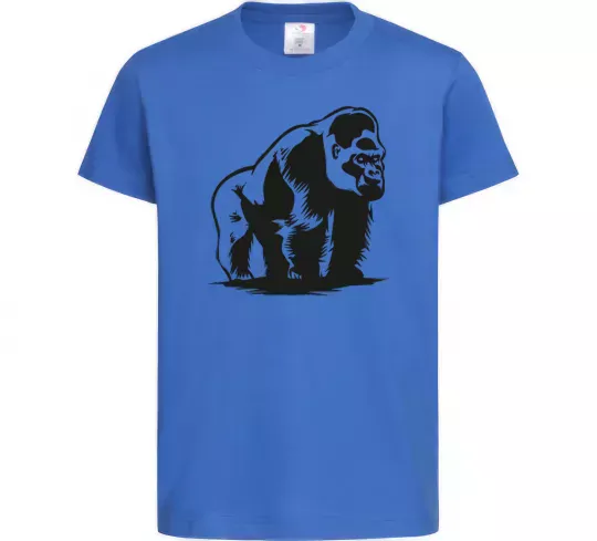 Детская футболка Горила сидить Ярко-синий фото
