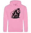Чоловіча толстовка (худі) Горила сидить Рожевий фото