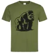 Чоловіча футболка Горила сидить Оливковий Чоловіча футболка Горила сидить Оливковий фото
