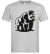 Чоловіча футболка Горила сидить Сірий Чоловіча футболка Горила сидить Сірий фото