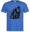 Чоловіча футболка Горила сидить Яскраво-синій Чоловіча футболка Горила сидить Яскраво-синій фото