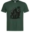 Чоловіча футболка Горила сидить Темно-зелений Чоловіча футболка Горила сидить Темно-зелений фото
