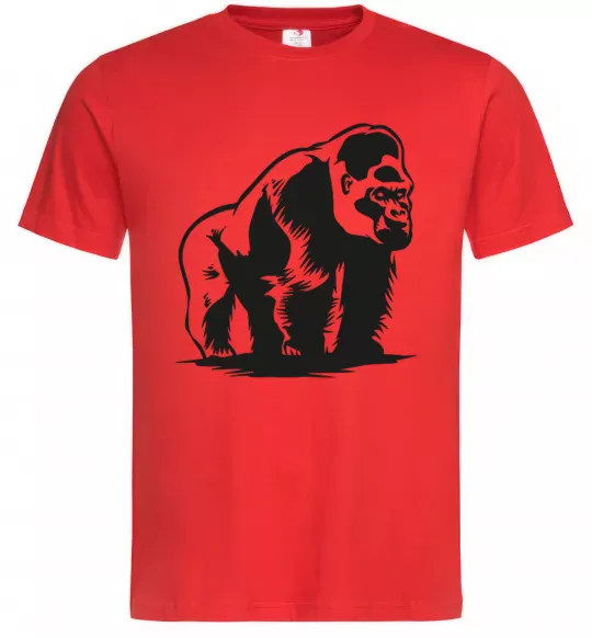 Чоловіча футболка Горила сидить Червоний фото