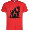 Чоловіча футболка Горила сидить Червоний Чоловіча футболка Горила сидить Червоний фото