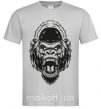 Мужская футболка Злая горилла Серый фото