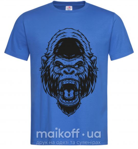 Мужская футболка Злая горилла Ярко-синий фото