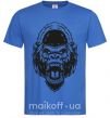 Мужская футболка Злая горилла Ярко-синий фото
