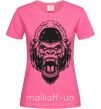 Женская футболка Злая горилла Ярко-розовый фото
