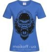 Женская футболка Злая горилла Ярко-синий фото