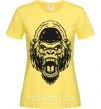 Женская футболка Злая горилла Лимонный фото