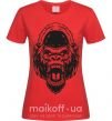 Женская футболка Злая горилла Красный фото