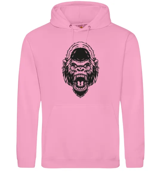 Чоловіча толстовка (худі) Розлючена горила Рожевий фото