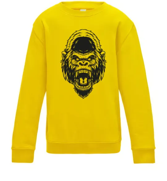 Детский Свитшот Розлючена горила Солнечно желтый фото