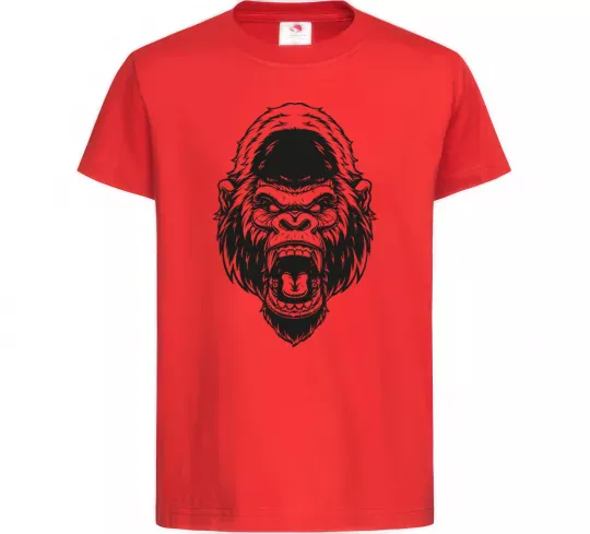 Детская футболка Розлючена горила Красный фото