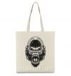 Эко-сумка Злая горилла Бежевый фото