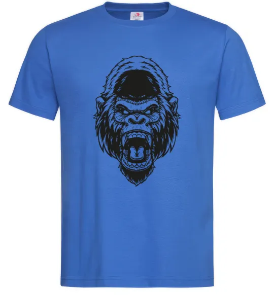 Мужская футболка Розлючена горила Ярко-синий фото