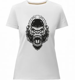 Жіноча преміум футболка Розлючена горила