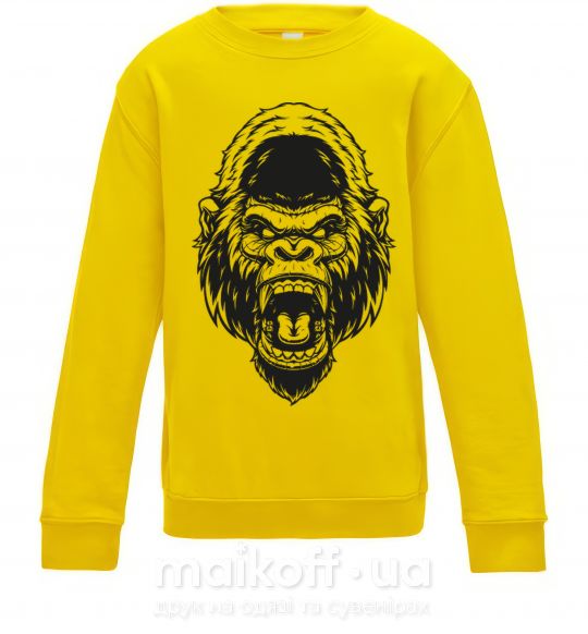 Дитячий світшот Злая горилла Сонячно жовтий фото