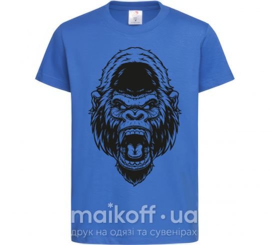 Дитяча футболка Злая горилла Яскраво-синій фото